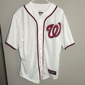 Majestic New Nattitude White Jersey with Red Trim